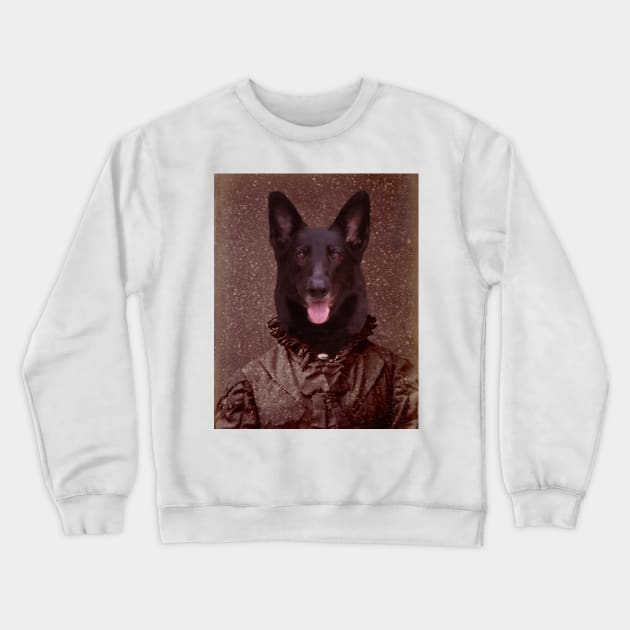 German Shepherd Lady Crewneck Sweatshirt by Loveday101